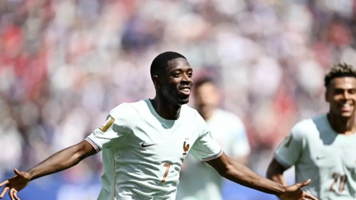 Ousmane Dembele bersama Timnas Prancis (Foto: REUTERS/Dylan Martinez)