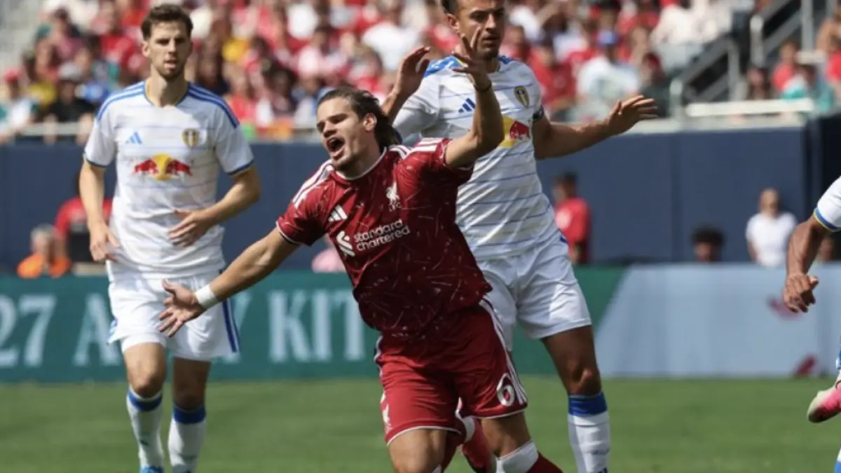 Liverpool takluk 2-4 dari Leeds United pada laga terakhir Pramusim di AS. (Foto: IMAGN IMAGES via Reuters Connect/Mike
Dinovo)