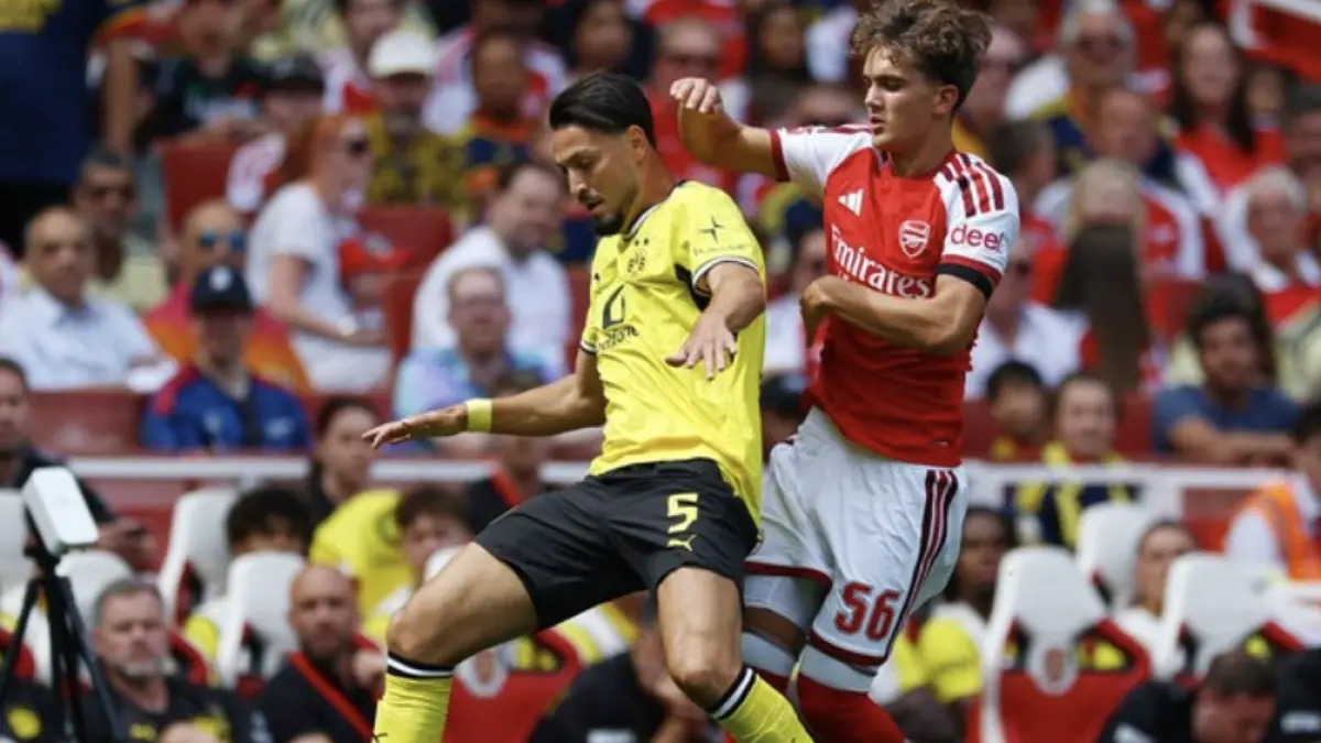 Arsenal kalah 2-3 dari Borussia Dortmund dalam laga pramusim Emirates Cup (Foto: Action Images via Reuters/Matthew Childs)