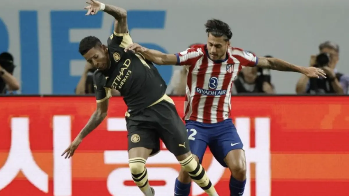 Laga pramusim Manchester City vs Atletico Madrid. Foto: REUTERS/KIM SOO-HYEON
