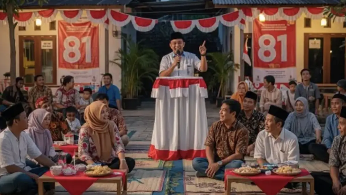 Teks Sambutan Ketua RT Malam Tirakatan 17 Agustus yang Lucu, Santai dan Tidak Bikin Ngantuk Foto: AI
Generated
