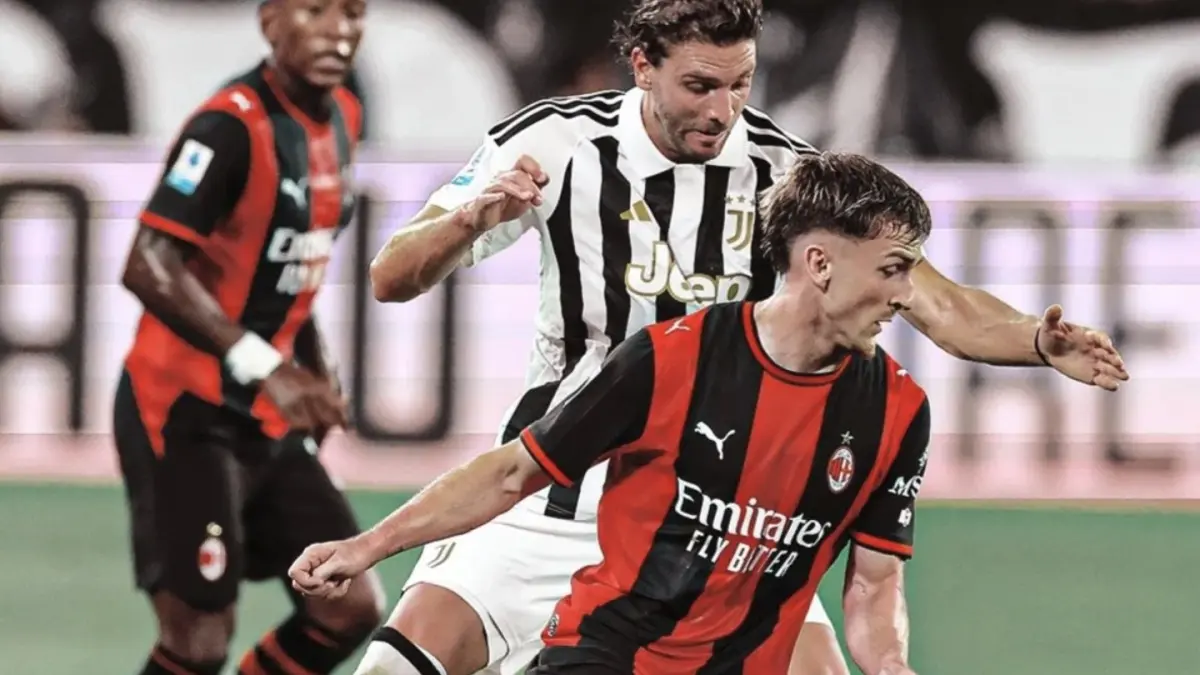 Laga Juventus vs AC Milan bermain imbang 1-1 dalam lanjutan liga Italia 2026/27 di Allianz Stadium
pada Senin (7/9/2026). X.com/ACMilan