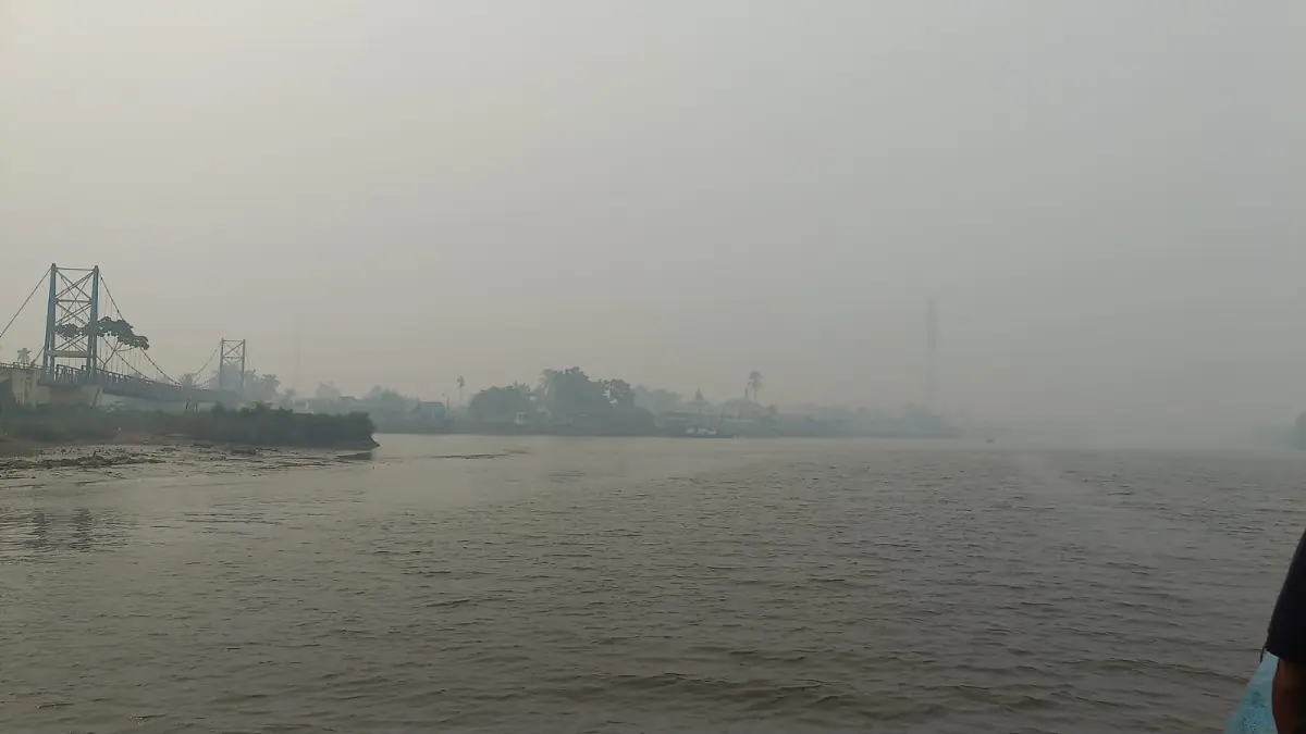 KABUT: Kualitas udara jelek di Kabupaten Kubu Raya, Kalimantan Barat.