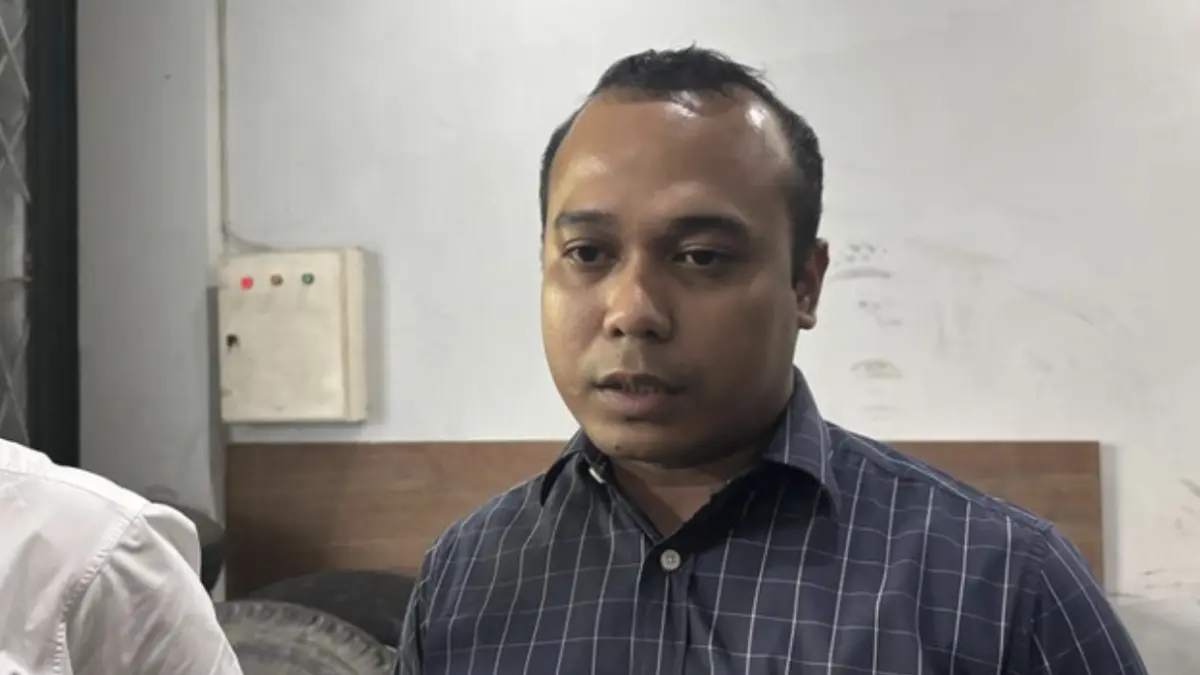Penasihat Hukum PT Hersindo Logistic Indonesia, Amseki Tanaem. (Foto: Esti Widiyana/detik)