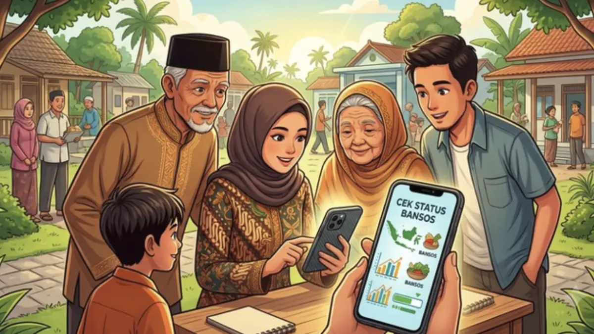Ilustrasi cek desil bansos 2026.. Foto: Gemini Al
