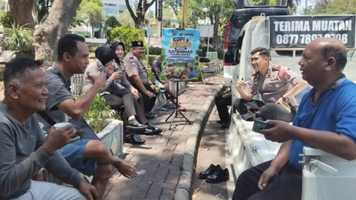 Kopi keliling Polres Gresik (Foto: Istimewa)