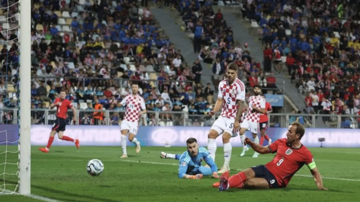 Momen gol Harry Kane. (Foto: Action Images via Reuters/Paul Childs)