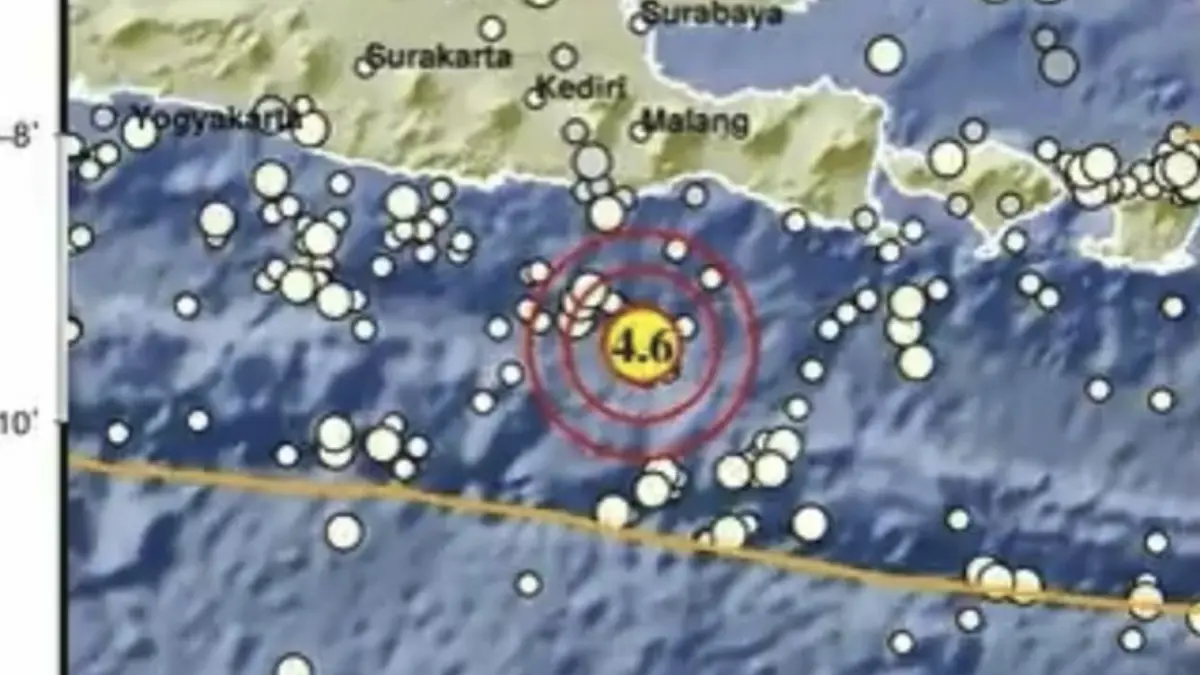 Gempa laut selatan Malang (Foto: Istimewa)