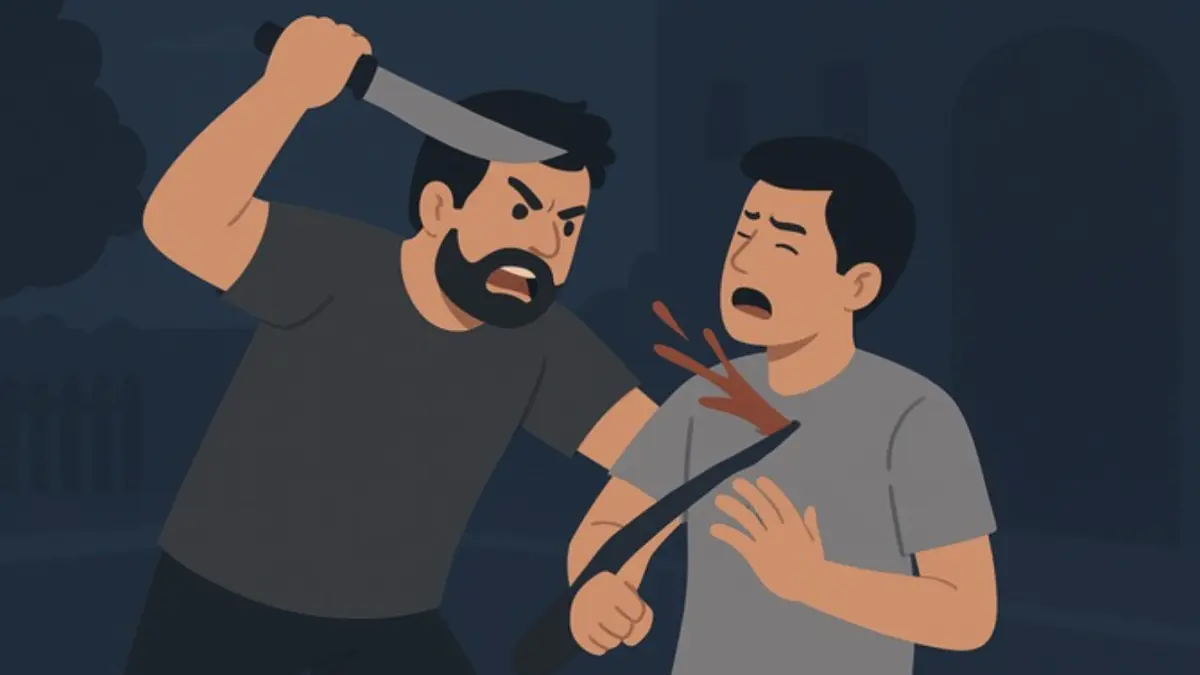 Foto: Ilustrasi pembacokan (Al)
