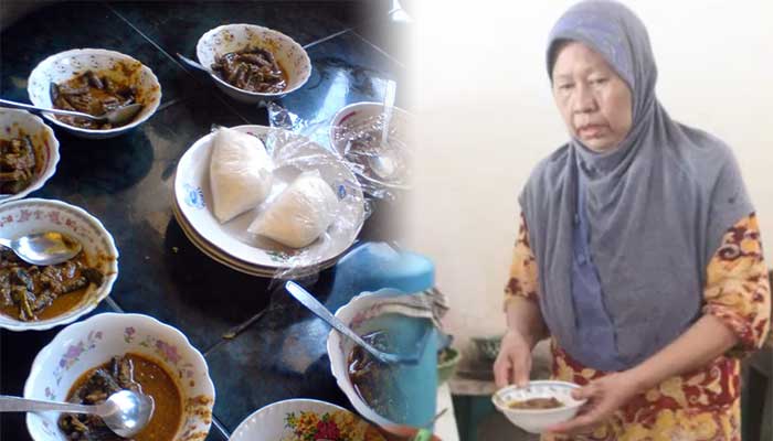 Sumarni pemilik warung Welut Cemplon di Tuban. Welut Cemplon adalah salah satu kuliner tradisional yang populer di Tuban.