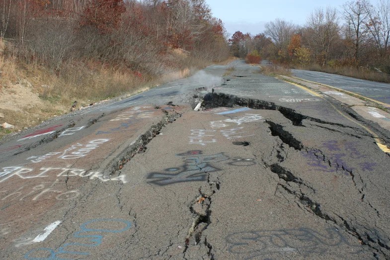 Centralia  Amerika Serikat, salah satu kota unik di dunia.