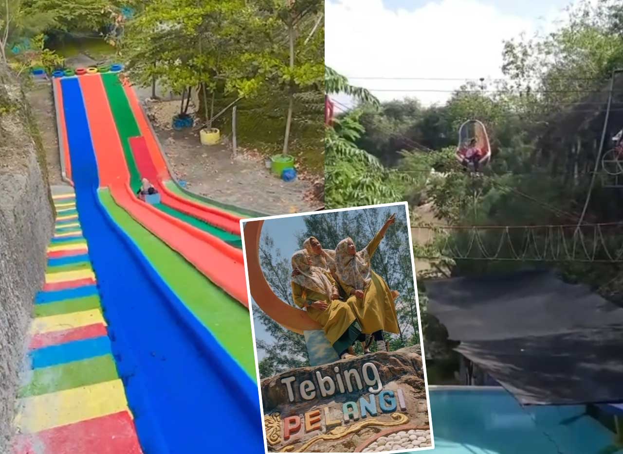 Tebing pelangi, salah satu wisata pegunungan yang baru di Tuban.