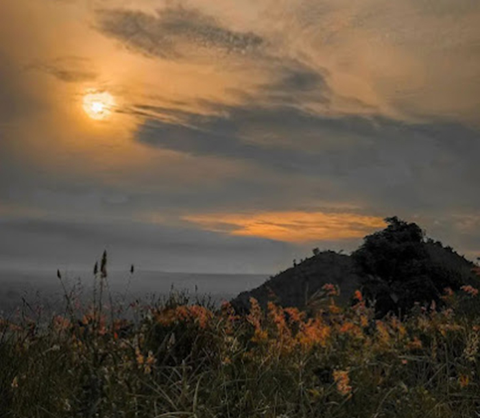 Bukit Glodakan, salah satu rekomendasi tempat camping di Tuban yang menawarkan pemandangan sunset.