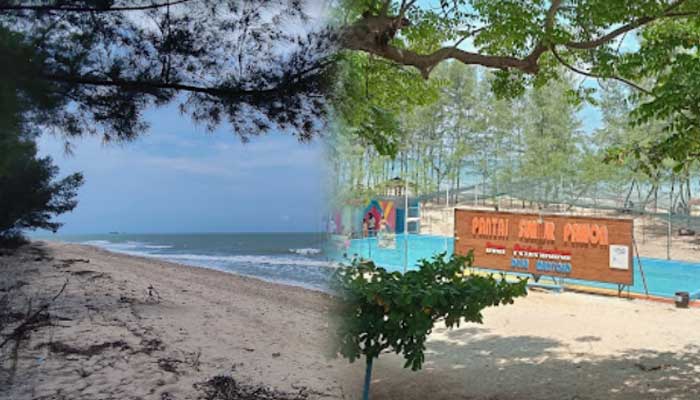 Pantai Sumur Pawon menawarkan panorama pantai pasir putih yang eksotis.