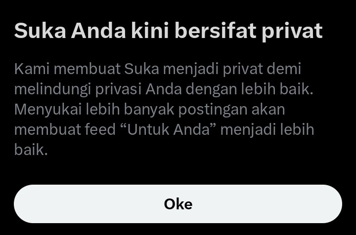 Tab Suka di X yang sekarang hanya bisa diakses secara pribadi.