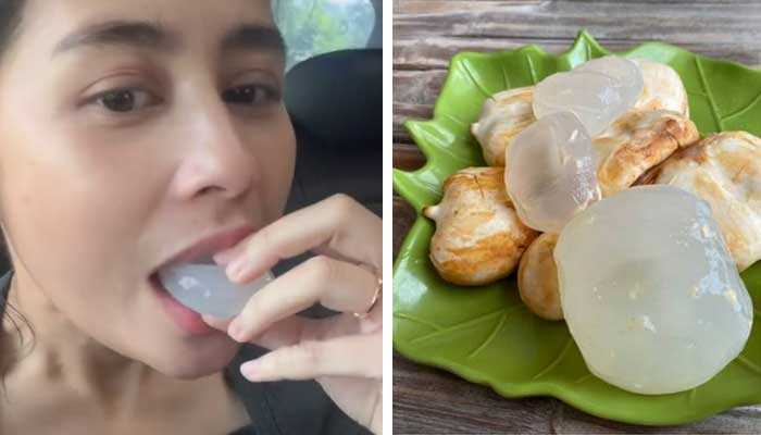 Prilly Latuconsina mengunggah video di akun pribadi TikToknya, mengonsumsi buah siwalan untuk diet.