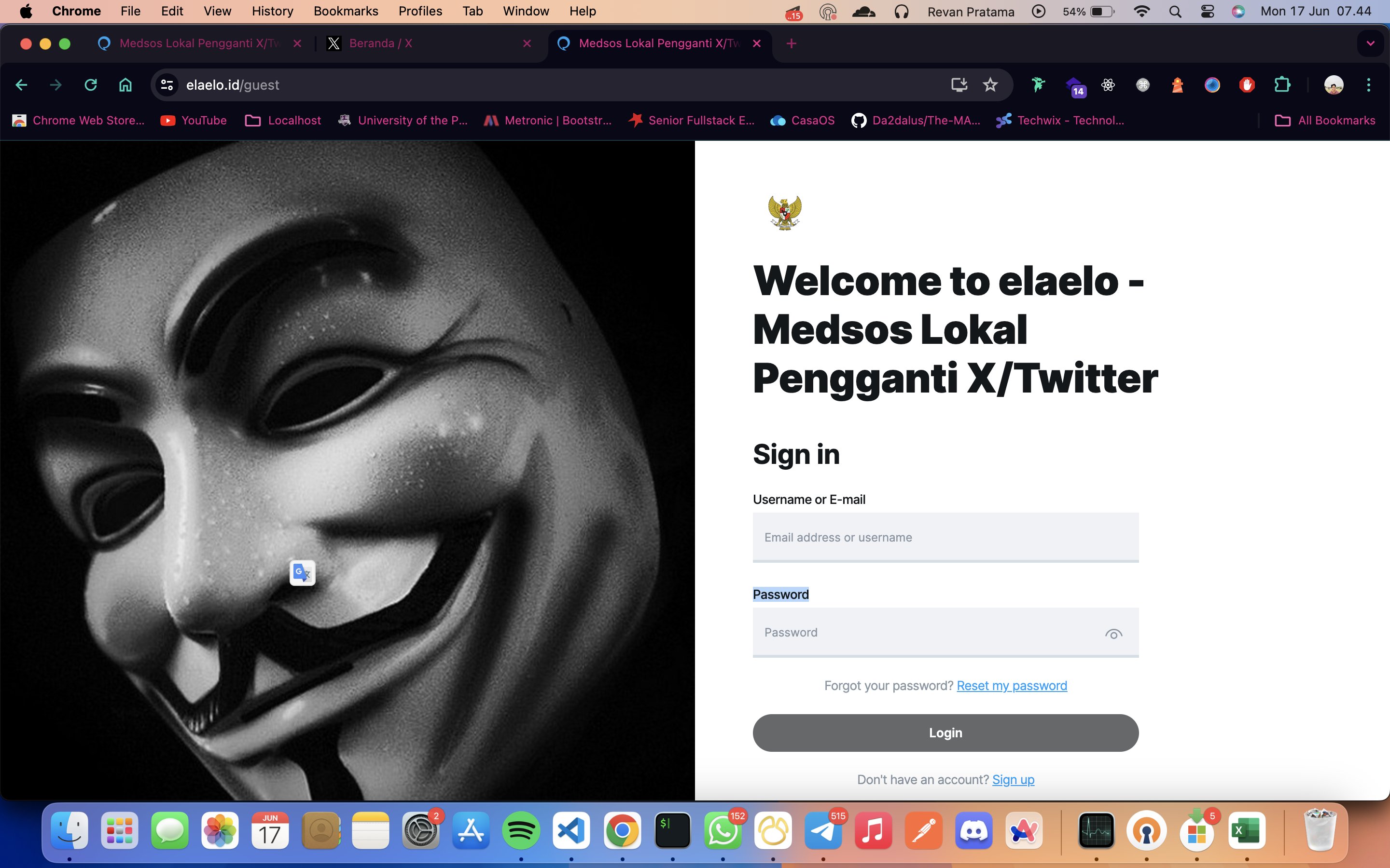 Penampakan elaelo.id di versi desktop.
