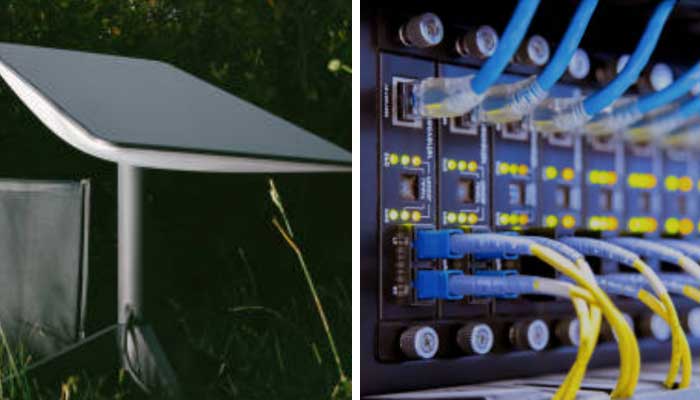 Layanan internet berbasis satelit vs fiber optic.