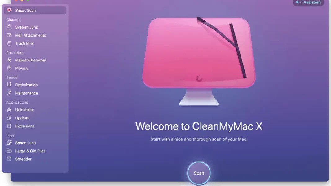 Tangkapan layar aplikasi CleanMyMac X.
