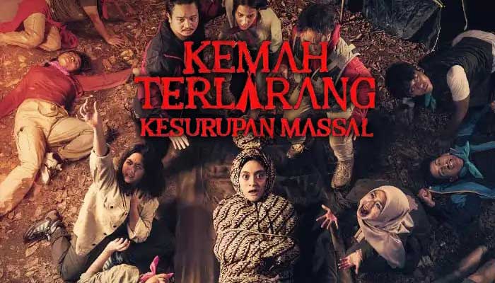 Film horor Kemah Terlarang Kesurupan Massal.