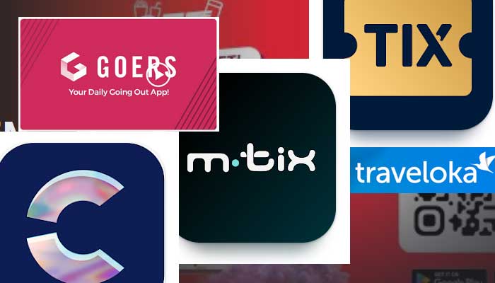 Daftar aplikasi pesan tiket bioskop online.