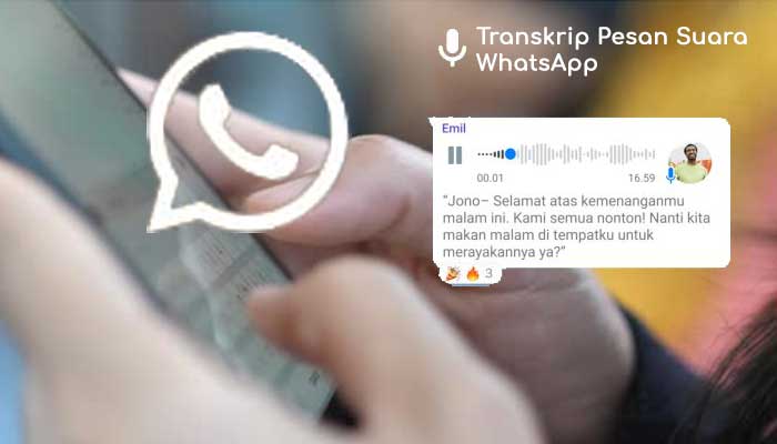 Fitur Transkrip Pesan Suara WhatsApp, mengubah pesan suara yang diterima pengguna menjadi teks. Cara mengaktifkan fitur ini juga cukup mudah.