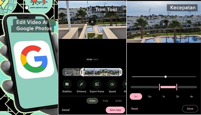 Dengan fitur edit video di Google Photos ini pengguna bisa menyunting video dengan mudah langsung dari aplikasi, baik di Android maupun iOS.