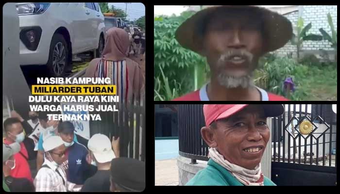Tangkapan layar video unggahan kondisi terkini "Kampung Miliarder" Tuban yang viral dikabarkan bangkrut di sosmed.