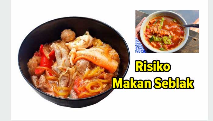 Terlalu sering makan seblak bisa membawa risiko bagi kesehatan.