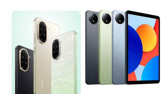 Tampilan ponsel Xiaomi 1 Jutaan Redmi A5 dan tablet 1,5 jutaan Redmi Pad SE 8.7.