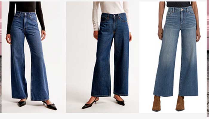 Celana Jeans Wide-Leg.