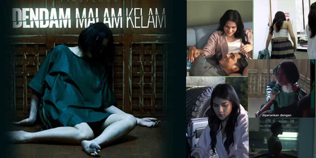 Tangkapan layar trailer film Film Dendam Malam Kelam. Netizen sebut ini akting adegan paling panas Davina Karamoy di film.