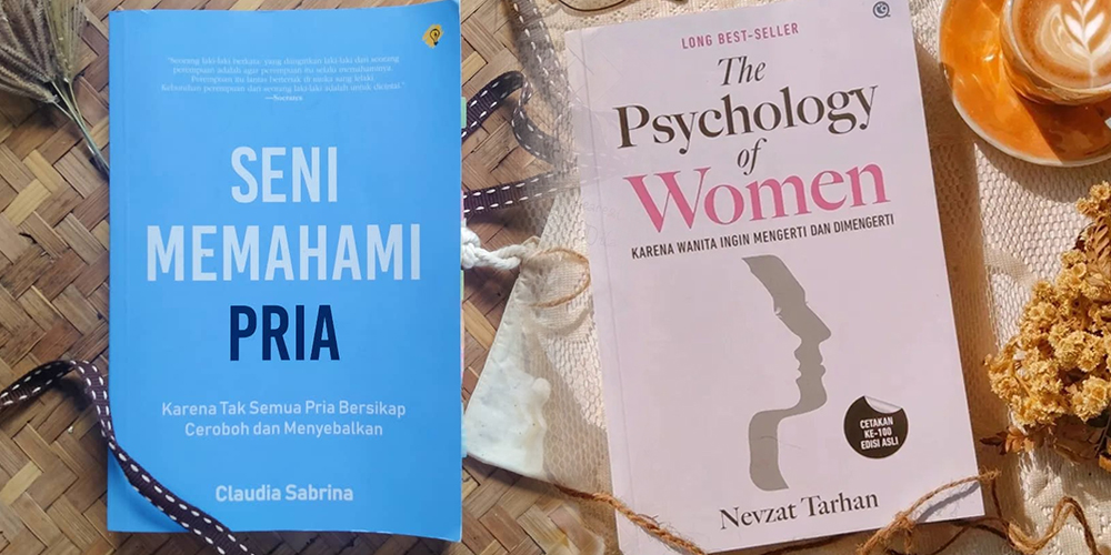 Cover buku Seni Memahami Pria (Claduia Sabrina) & The Pyschology of Women (Nevzat Tarhan)