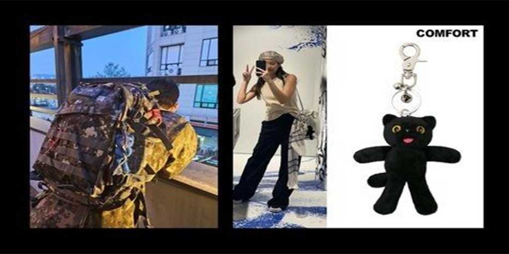 Tangkapan layar unggahan foto gantungan kunci yang serupa Jennie BLACKPINK dan V BTS yang memicu isu bahwa mereka berdua kembali kencan.