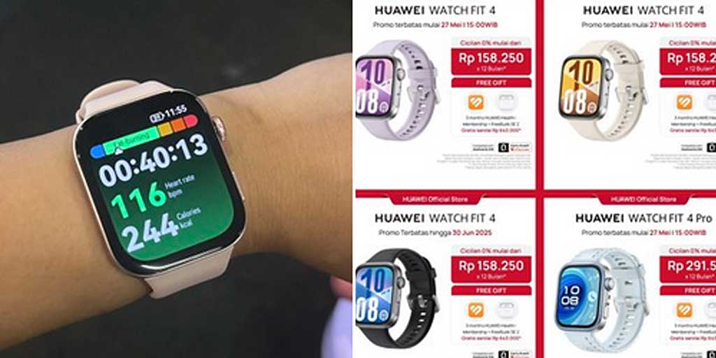 Tampilan Huawei Watch Fit 4 Pro.
