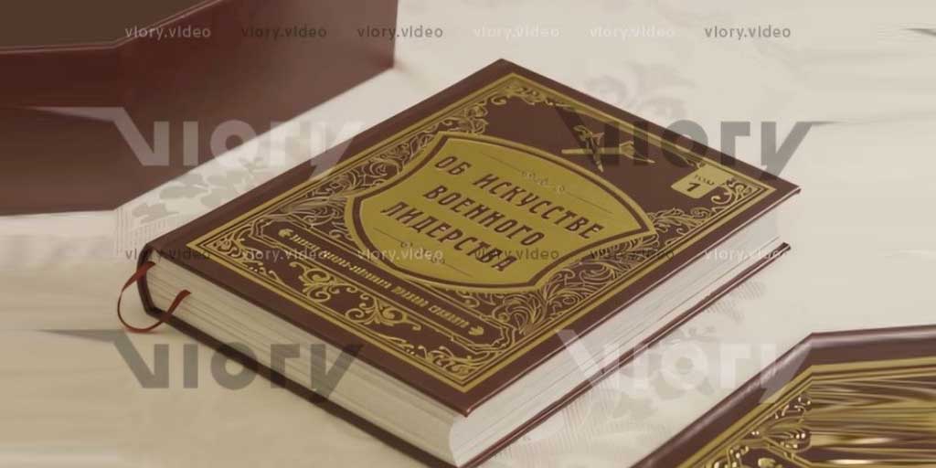 Buku karya Presiden RI Prabowo Subianto berjudul "Kepemimpinan Militer" dalam versi Rusia.
