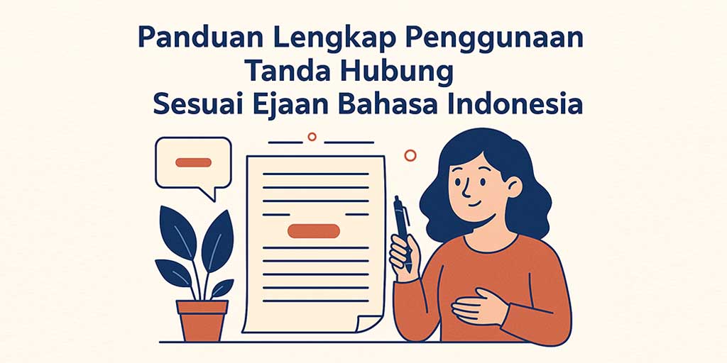 Panduan lengkap cara penulisan dan penggunaan tanda hubung (-) sesuai EBI. Foto adalah ilustrasi.