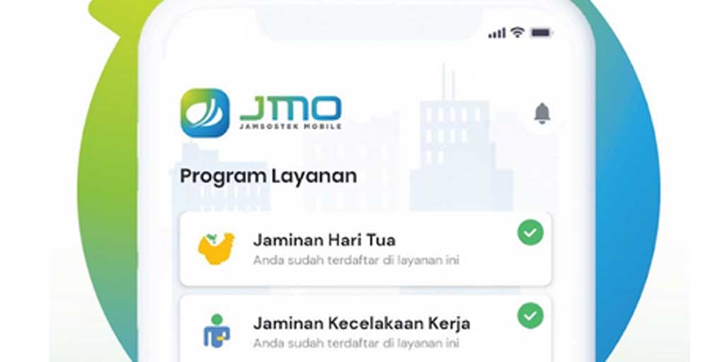 Tangkapan layar aplikasi JMO di Play Store atau App Store.