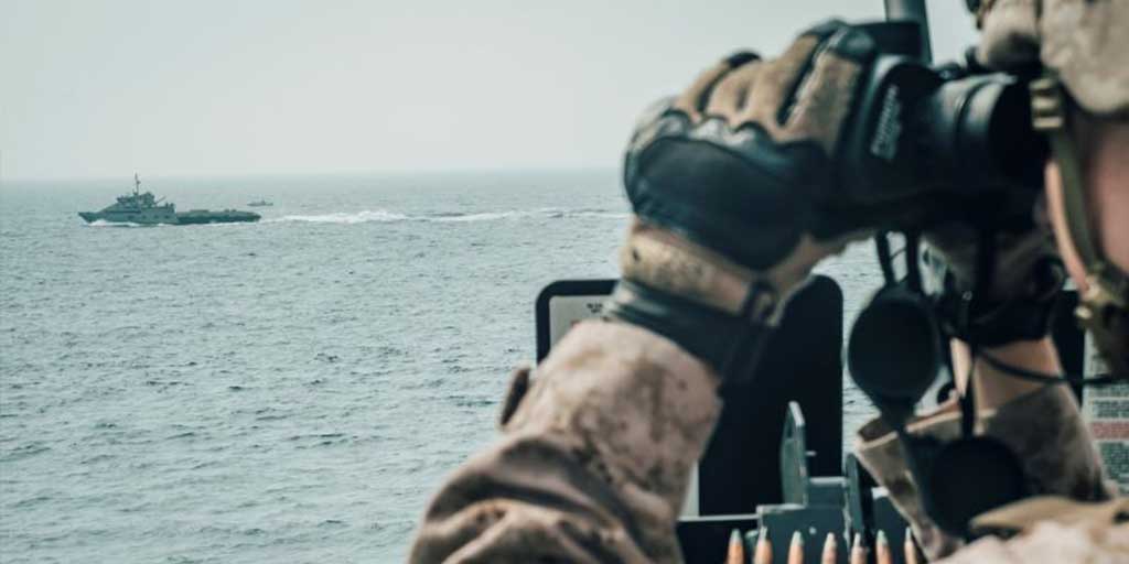 Foto  Selat Hormuz yang dirilis oleh Angkatan Laut AS pada 2019.