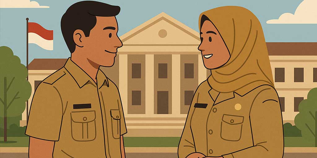 Ilustrasi pegawai ASN. Mulai Juli 2025 pemerintah menaikkan gaji PNS yang mencakup gaji pokok serta lima tunjangan tambahan.