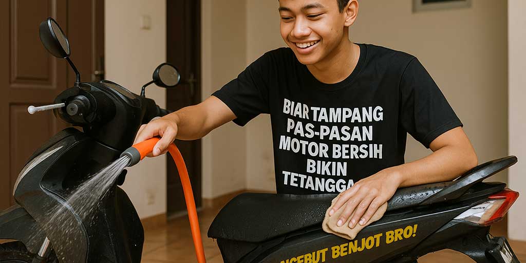 Ada beberapa tips cara mencuci motor yang benar, bukan asal semprot yang akhirnya bikin kelistrikan trouble. Foto adalah ilustrasi.