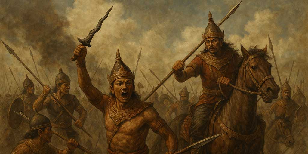 Pasukan Bhayangkara, pasukan elit pengawal raja di zaman kerajaan Majapahit dan Singosari. Foto adalah ilustrasi.