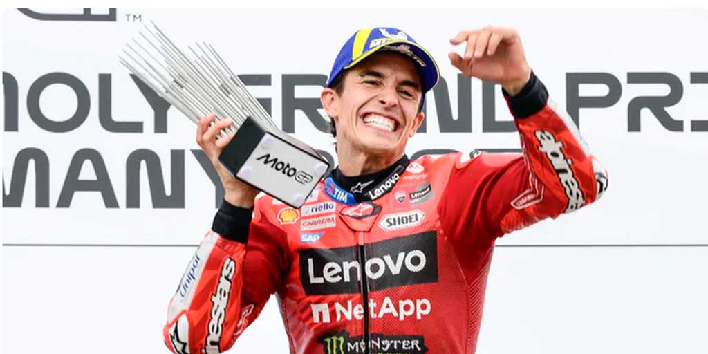 Kemenangan kesembilan Marc Marquez di Sachsenring sejak naik ke kelas utama, Minggu (13/7).