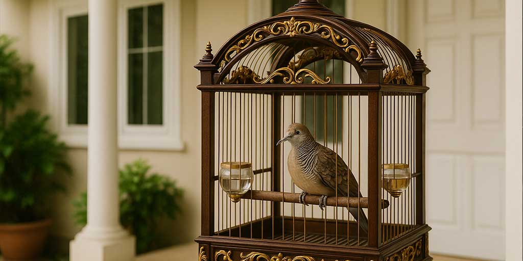 Burung perkutut yang kaya mitos dalam budaya Jawa.