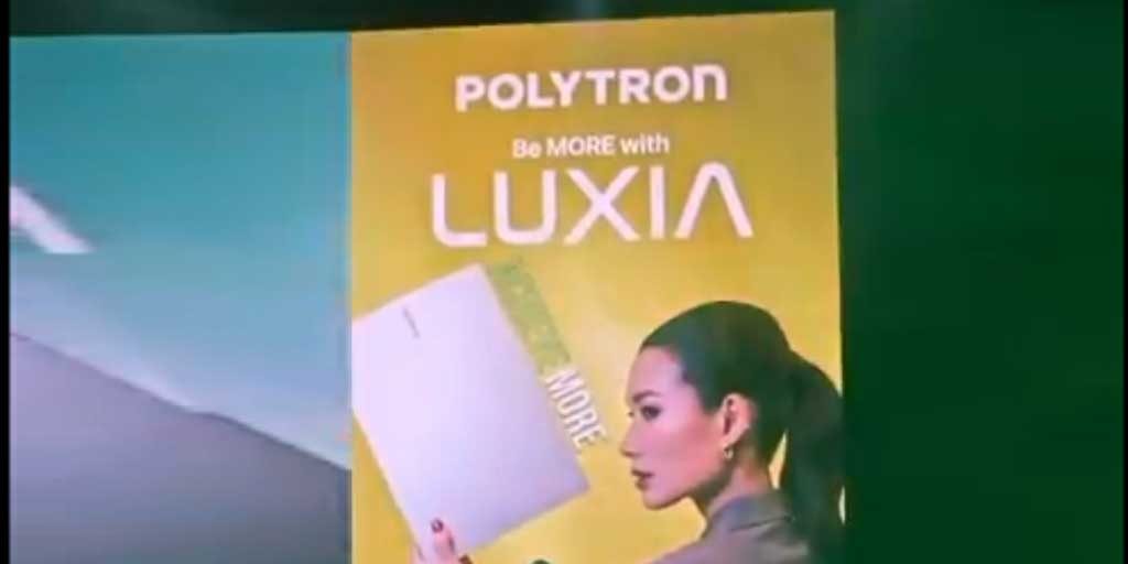 Peluncuran laptop Polytron Luxia di Jakarta Pusat pada Selasa (5/8).