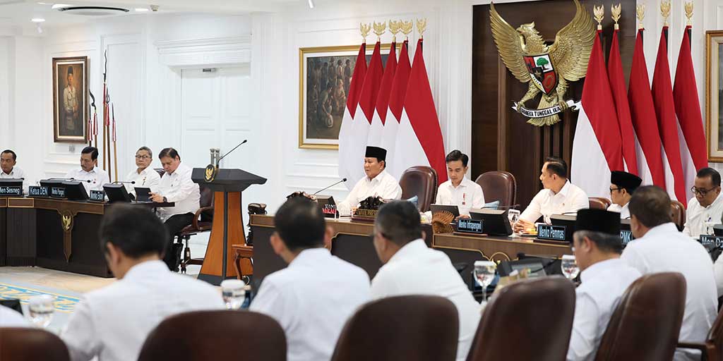 Sidang Kabinet Paripurna di Kantor Presiden, Istana Kepresidenan, Jakarta, Rabu (6/8).