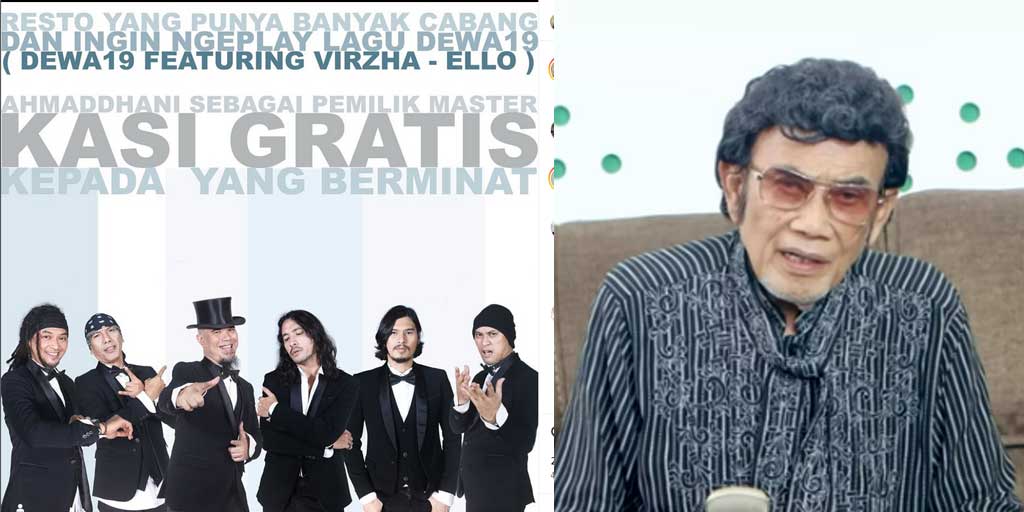 Ahmad Dhani dan Rhoma Irama termasuk musisi yang membolehkan lagu-lagunya diputar di restoran.