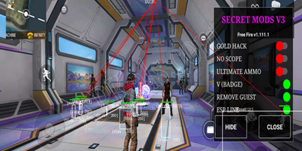 Tangkapan layar Secret Mods FF APK.