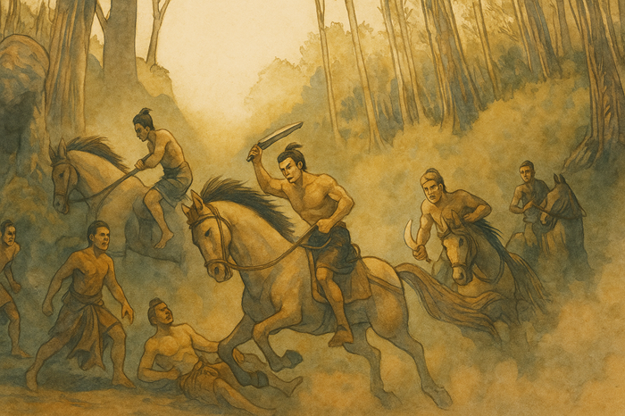 Ilustrasi pemberontakan ronggolawe