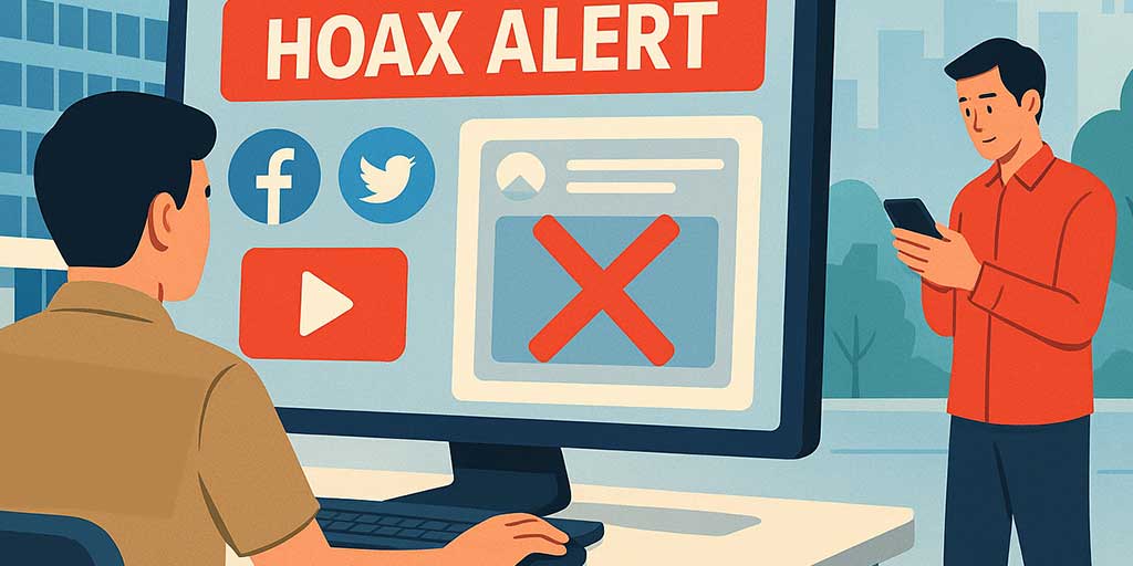 Waspada dengan berita dan konten hoax pasca ketegangan di depan Mako Brimob. Foto adalah ilustrasi.